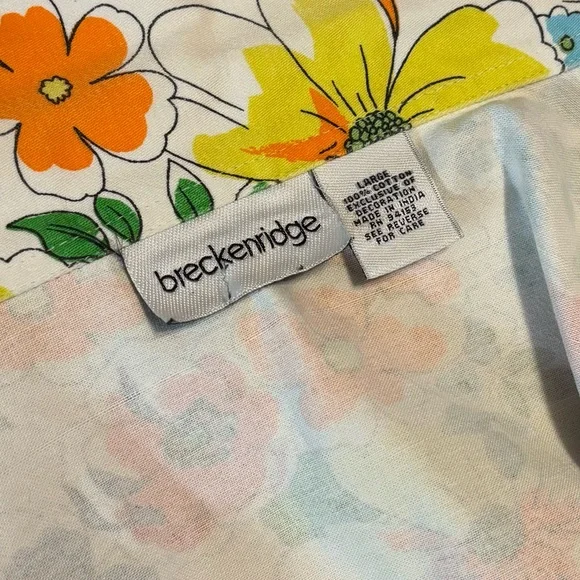 Vintage 90s butterfly appliqué floral shirt jacket, large - Picture 5 of 12